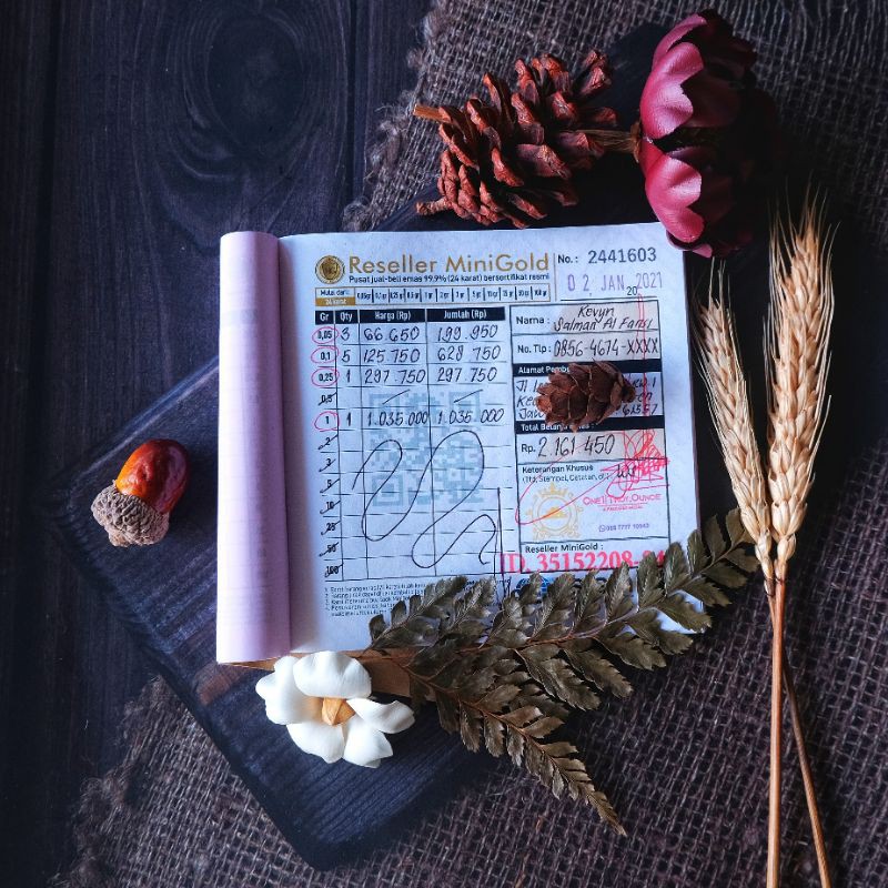 Tambahan Faktur (kwitansi) resmi MiniGold. (1pcs)