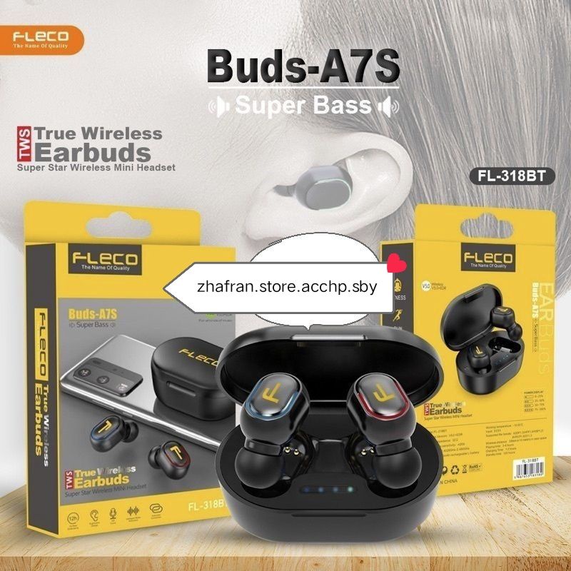 Headset Tws model A7S by fleco 318 BT wireless