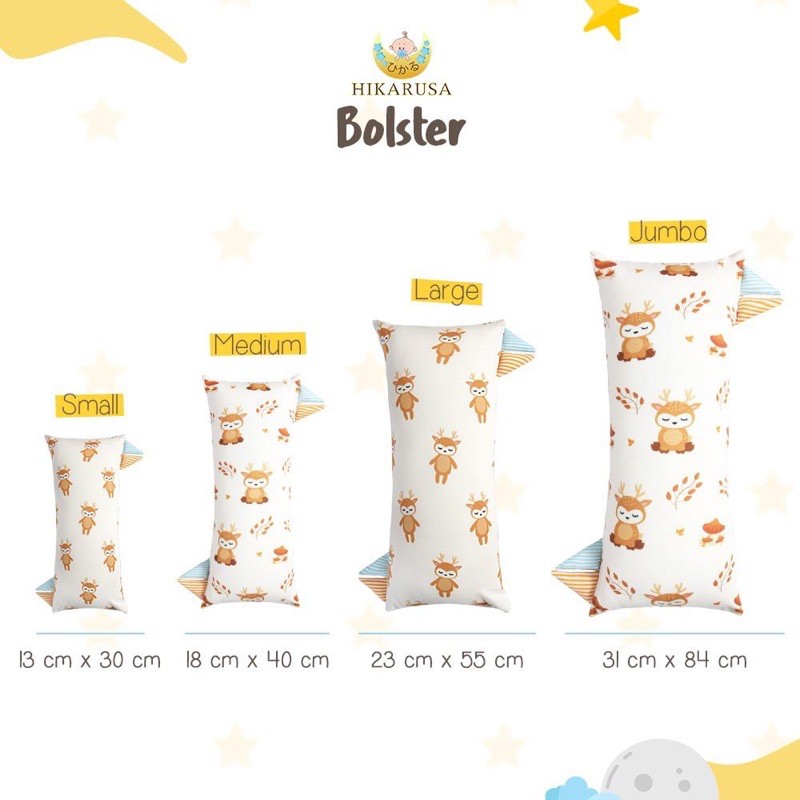 guling hikaru ( bolster ) size  M L READY STOK - HIKARUSA hadiah kado anak kado newborn bantal anak