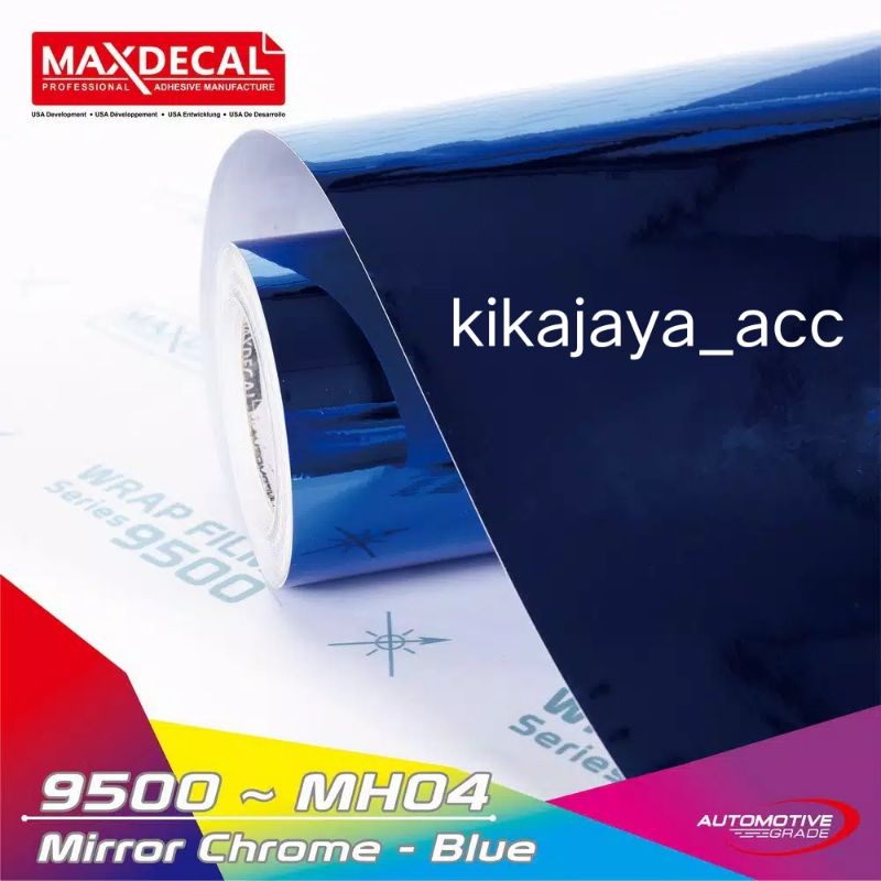 SKOTLET BIRU CHROME STIKER SKOTLET MOTOR MOBIL BLUE MIRROR CHROME STIKER LEMARI AQUARIUM MAXDECAL MH