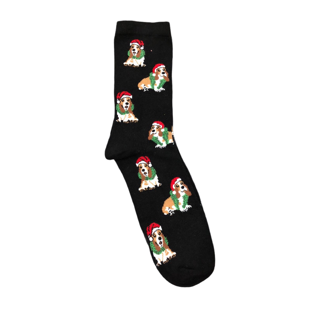 Kaos Kaki Motif Lucu-Lucu / Buah / Snack / Christmas / Snoopy / Leopard BEBAS PILIH (EXPT)-E22 GoldenRet Santa