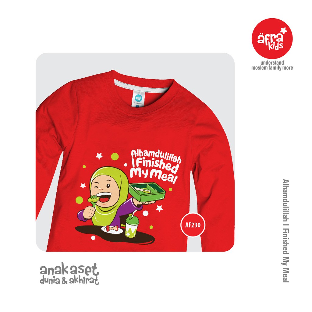 KHUSUS RESELLER Afrakids AF230 Baju  Kaos  Anak  Muslim 