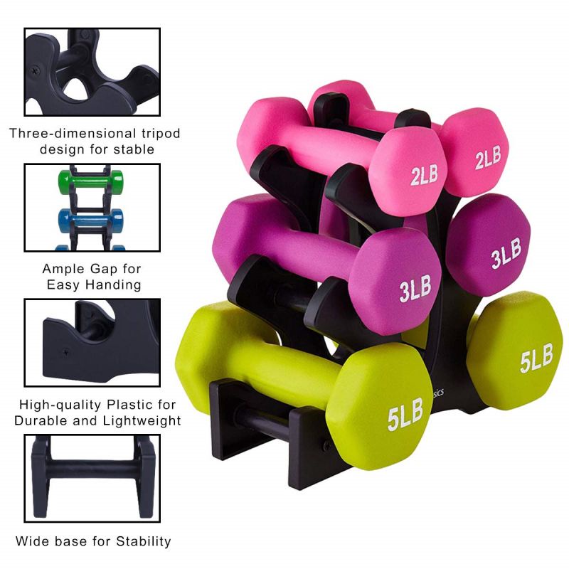 Holder Dumbell 3 Tingkat Stand Dumbell Home Gym Rak Barbel Dumbbell Rack Penyimpanan Dumbell Untuk Gym/Rumah