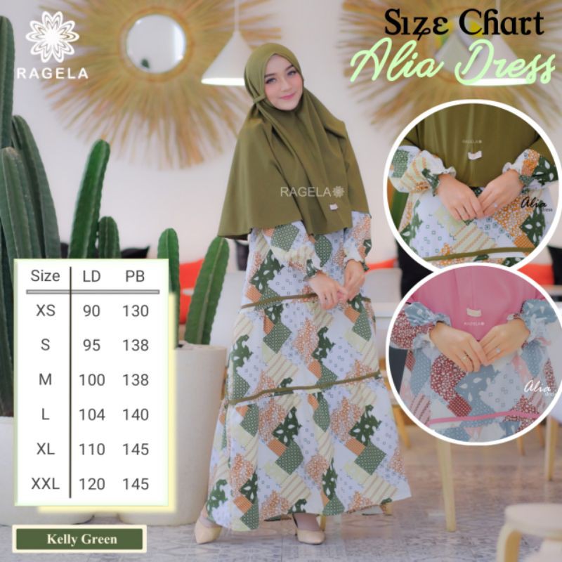 ALIA DRESS || Gamis Prada Crepe original by Ragela Hijab