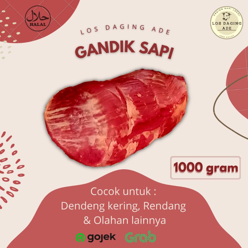 

Daging Gandik Sapi Lokal Segar | 1000 gram