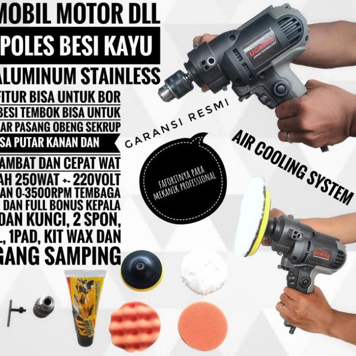 ➹ MESIN POLES MOBIL MOTOR MESIN POLISHER UCHIHA JAPAN ✱