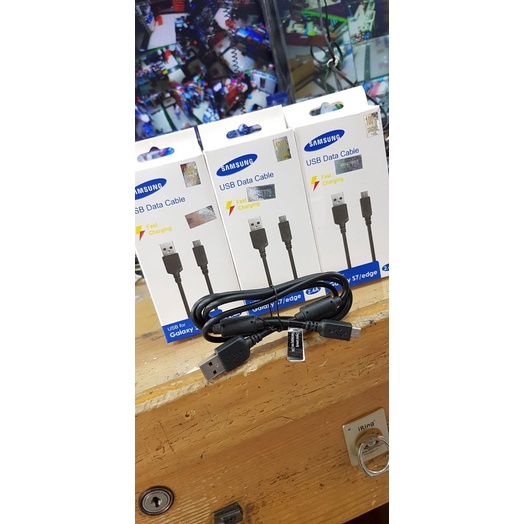 PROMO KABEL DATA SAMSUNG MICRO S7 EDGE ORIGINAL COMPATIBLE FOR SMARTPHONE SUPPORT FASTCHARGING 2.4A