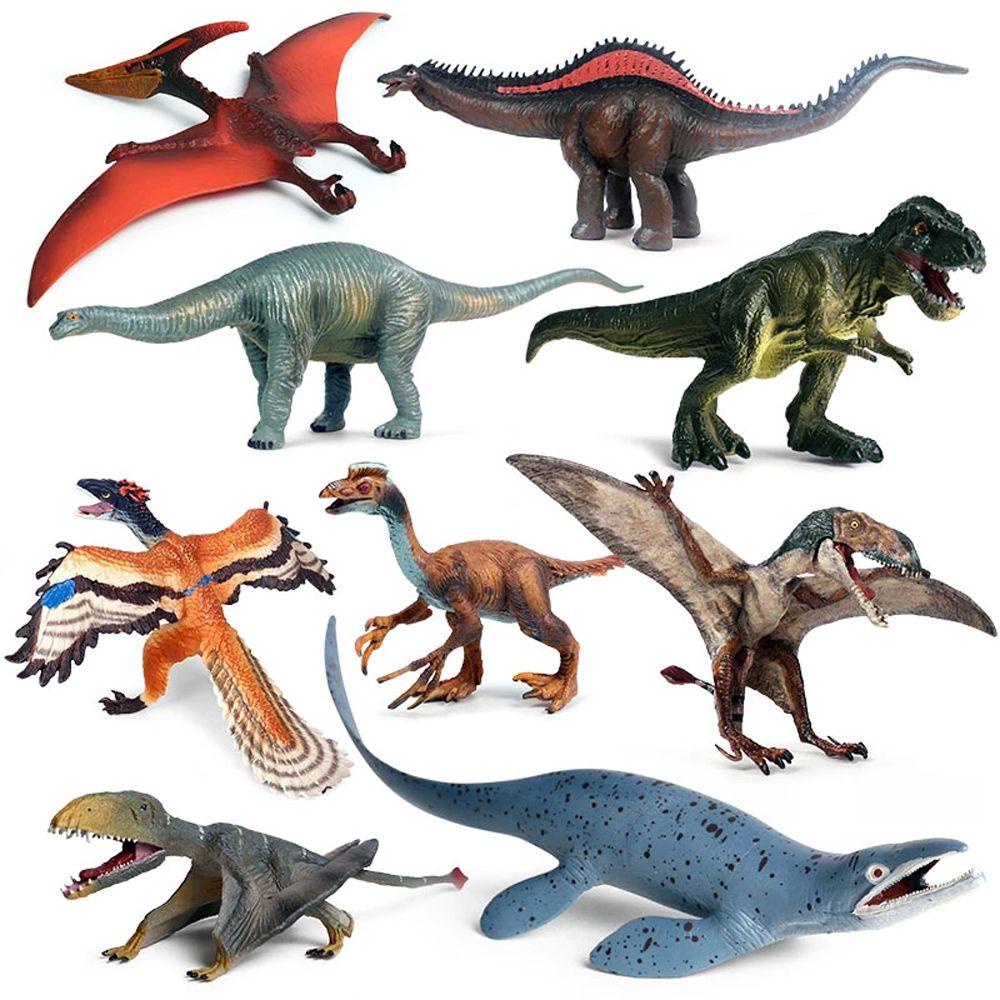 AUGUSTINA Mainan Angka Dinosaurus Mainan Klasik Anak Dinosaurus Hewan Dunia Hewan Model Dinosaurus Bermain set Simulasi Animal Action Figure Model Tiranosaurus