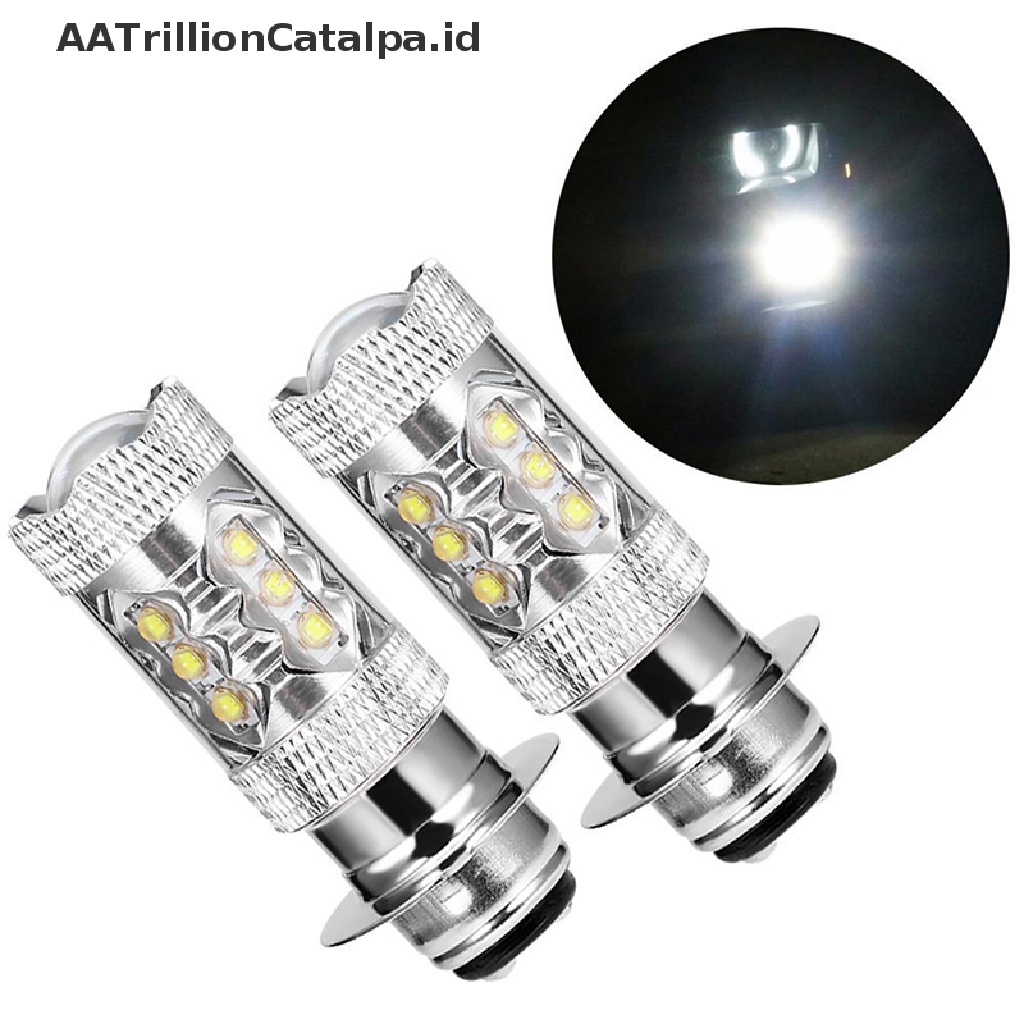 Aatrillioncatalpa H6 6000K 80W 16 LED Lampu Kepala Proyektor Putih Hi / Lo Untuk Motor ATV