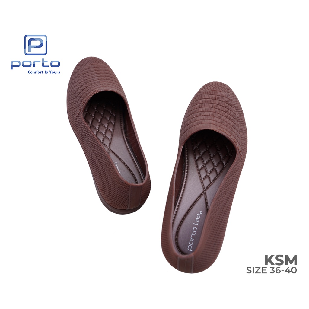 KSM - Porto Leveling Sepatu Wanita Flatshoes Korea Nyaman Casual Kantor Premium Anti Licin Original Porto Lady