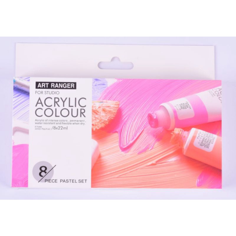 

art ranger 8x22ml cat acrilic set pastel