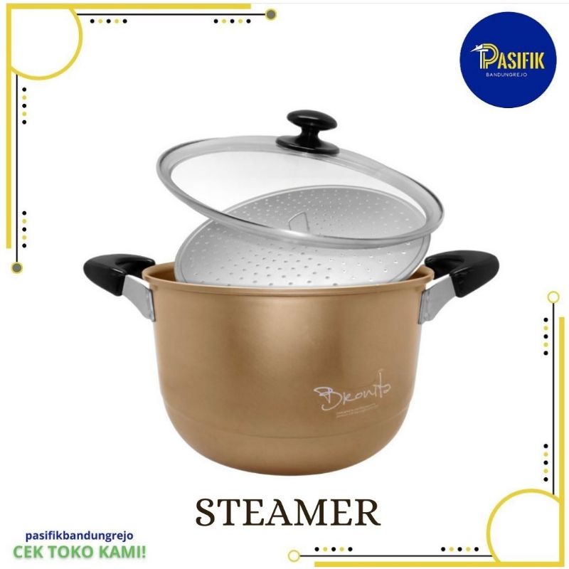 KUKUSAN STEAMER BRONITA TUTUP KACA - DANDANG MASPION ALUMINIUM