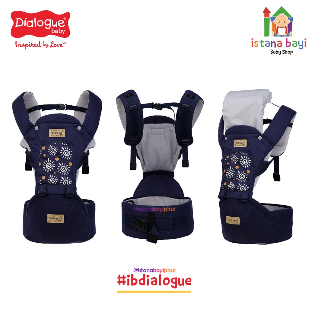 Dialogue Baby Hipseat Airflow 7in1 Moonlight Series DGG1035/DGG1034 - Gendongan Bayi