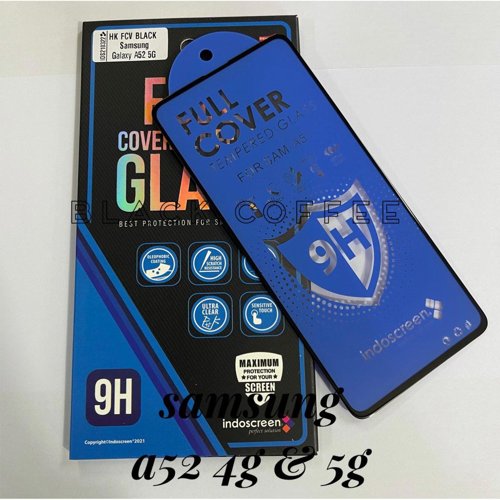 FULL HIKARU Tempered glass SAMSUNG A54 5G / A34 5G / A53 5G / A52s 5G / A52 4G dan 5G