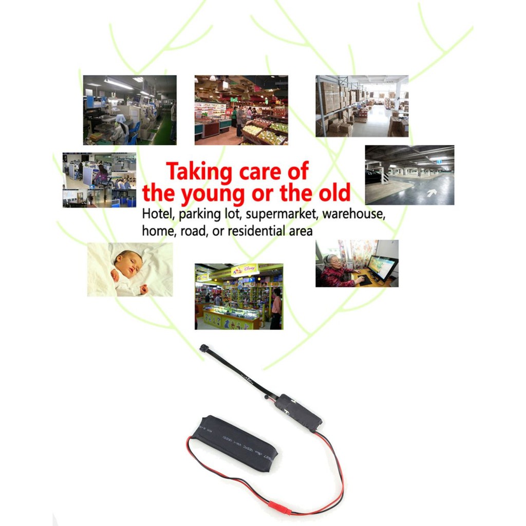 Kamera Pemantau Wireless Wifi Kamera tersembunyi IP Spy Camera 640P