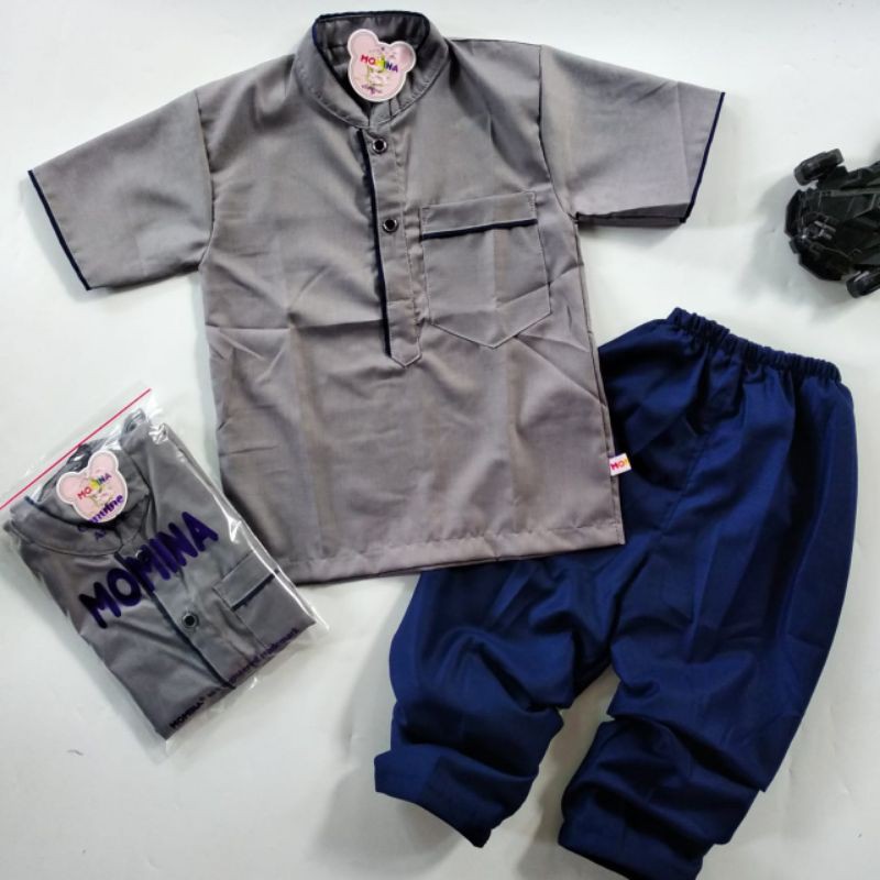 Koko Anak MOMINA umur 1-4tahun, Setelan anak laki-laki. baju, celana, muslim,murah,ecer,grosir