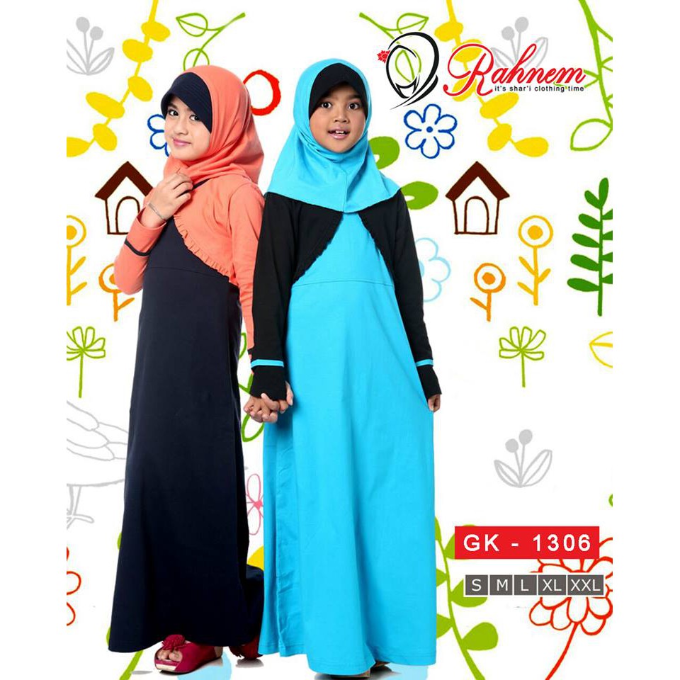 BAJU MUSLIM ANAK PEREMPUAN / RAHNEM GK - 1306 / FASHION MUSLIM