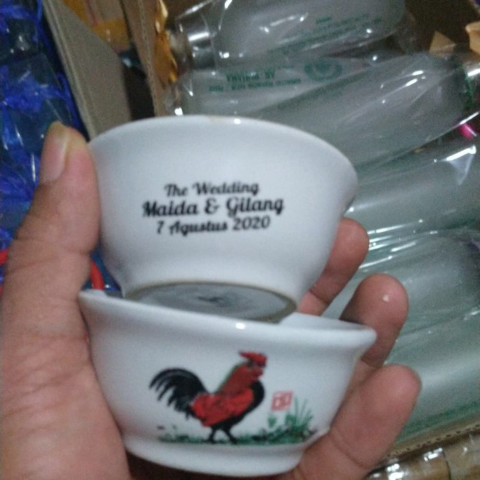 Jual Souvenir Mangkok Keramik Ayam Jago Mini Kemas Mika Sablon Shopee Indonesia 3857