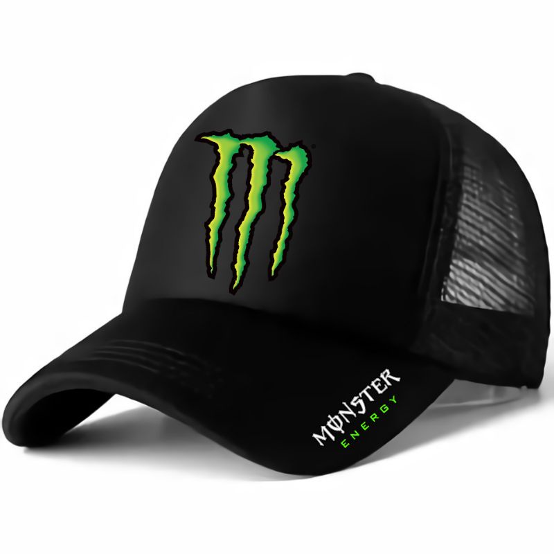 REAL PICTURE !!! TOPI JARING PRIA WANITA DESIGN MONSTER ENERGY LOGO FULL DTF PRINTING-2