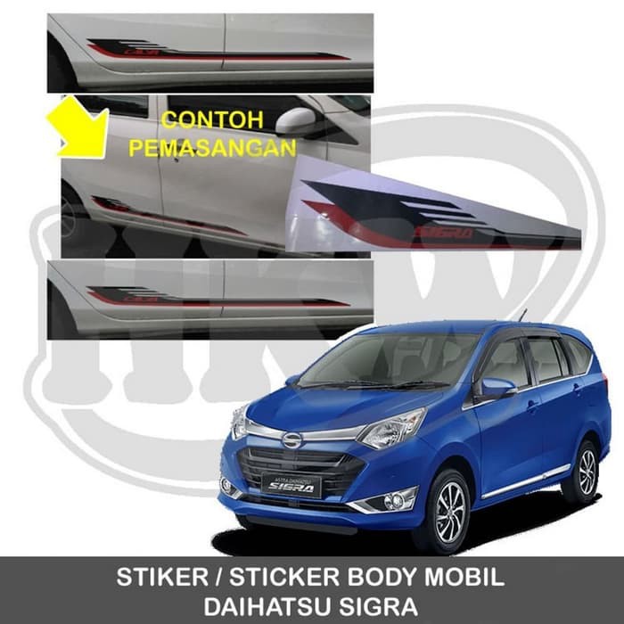 STIKER / STICKER BODY MOBIL DAIHATSU SIGRA sparepart murah