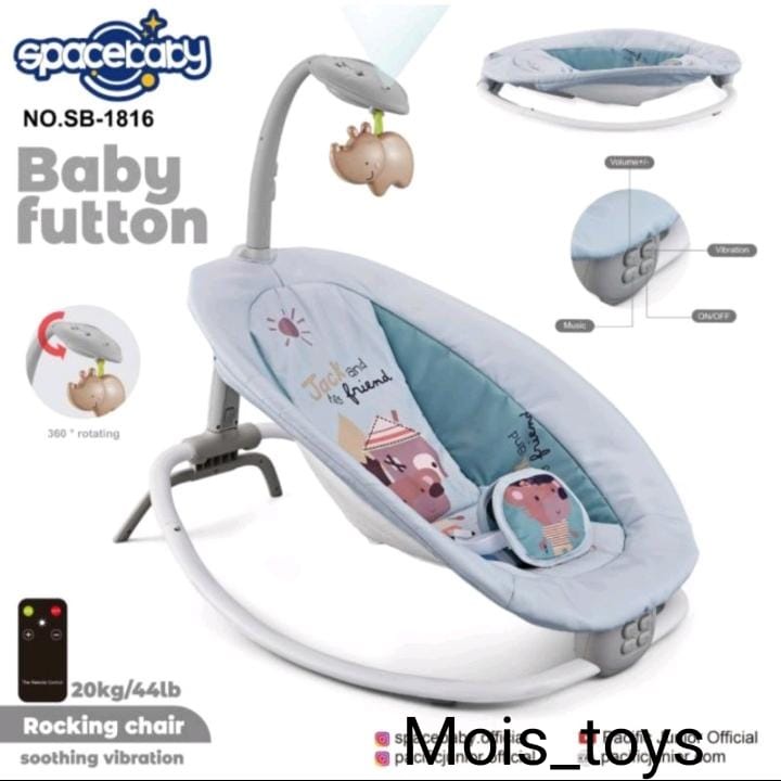 Bouncer Kursi Goyang Bayi Space Baby SB1816 SB 1816 Electric Baby Futton