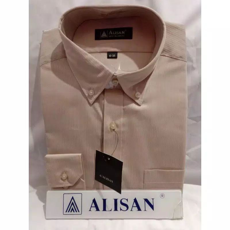 Kemeja Polos Kombinasi ALISAN Lengan panjang