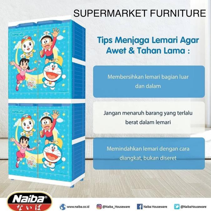 Lemari Pakaian Naiba Premium Doraemon/Lemari Premium Naiba Doraemon Eiffelmall20