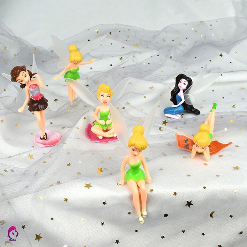 mainan figure tinkerbell isi 6pcs untuk koleksi