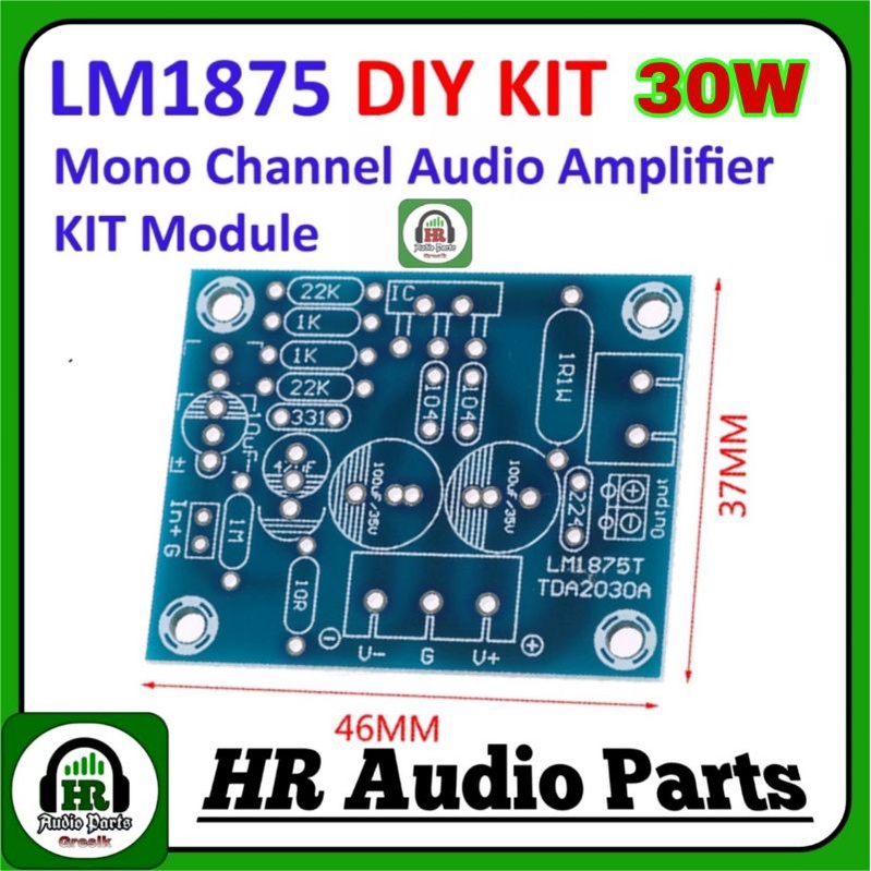 LM1875T mono 30W amplifier board speaker power amplifier PCB DIY kit LM1875 .