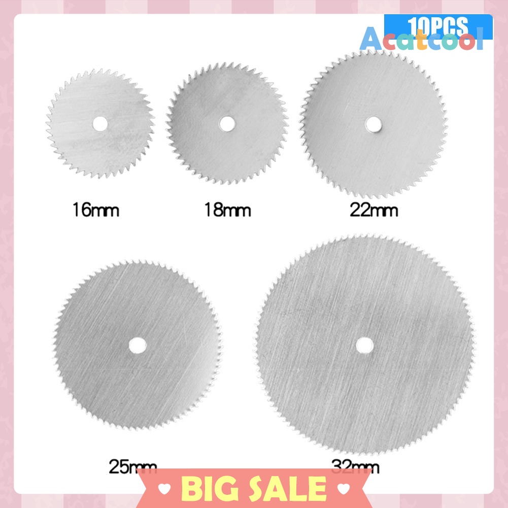 10pcs Woodworking Round Saw Blades Wood Polishing Disc Rotary Cutting Tool