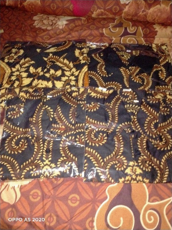 Batik Couple Keluarga Sania Ruffle Ori Ndoro Jowi Dnt Motif Pari Ngadek