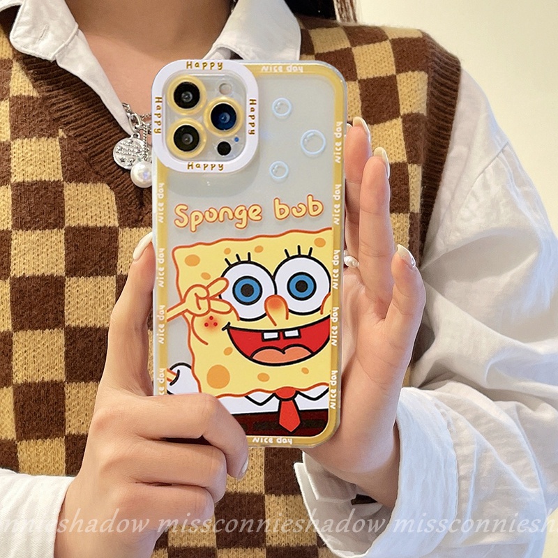 Soft Case Tpu Motif SpongeBob Untuk Vivo Y12 Y12i Y21 Y21S Y75 Y15A Y33S Y15S Y11 Y20 Y17 V23E V21 V23 Y53S Y11S Y51 Y51A Y15