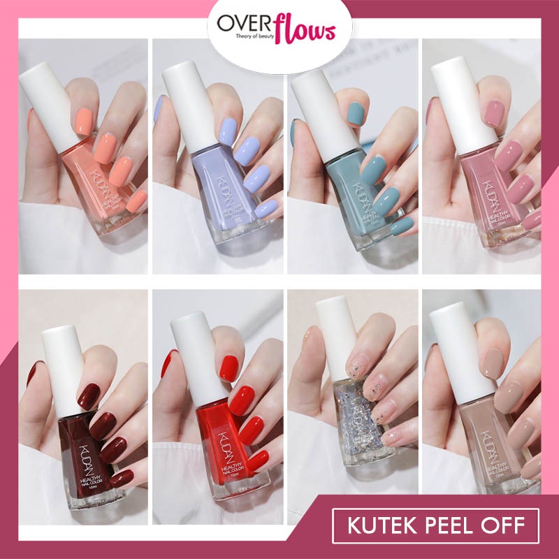 OVERFLOWS.ID Kutek Peel Off Ala Korea Cat Kuku Nail Polish KUDAN Lucu Murah Ekonomis