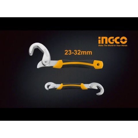 Kunci Universal set 2pcs / Adjustable Bent Wrench INGCO HBWS110808