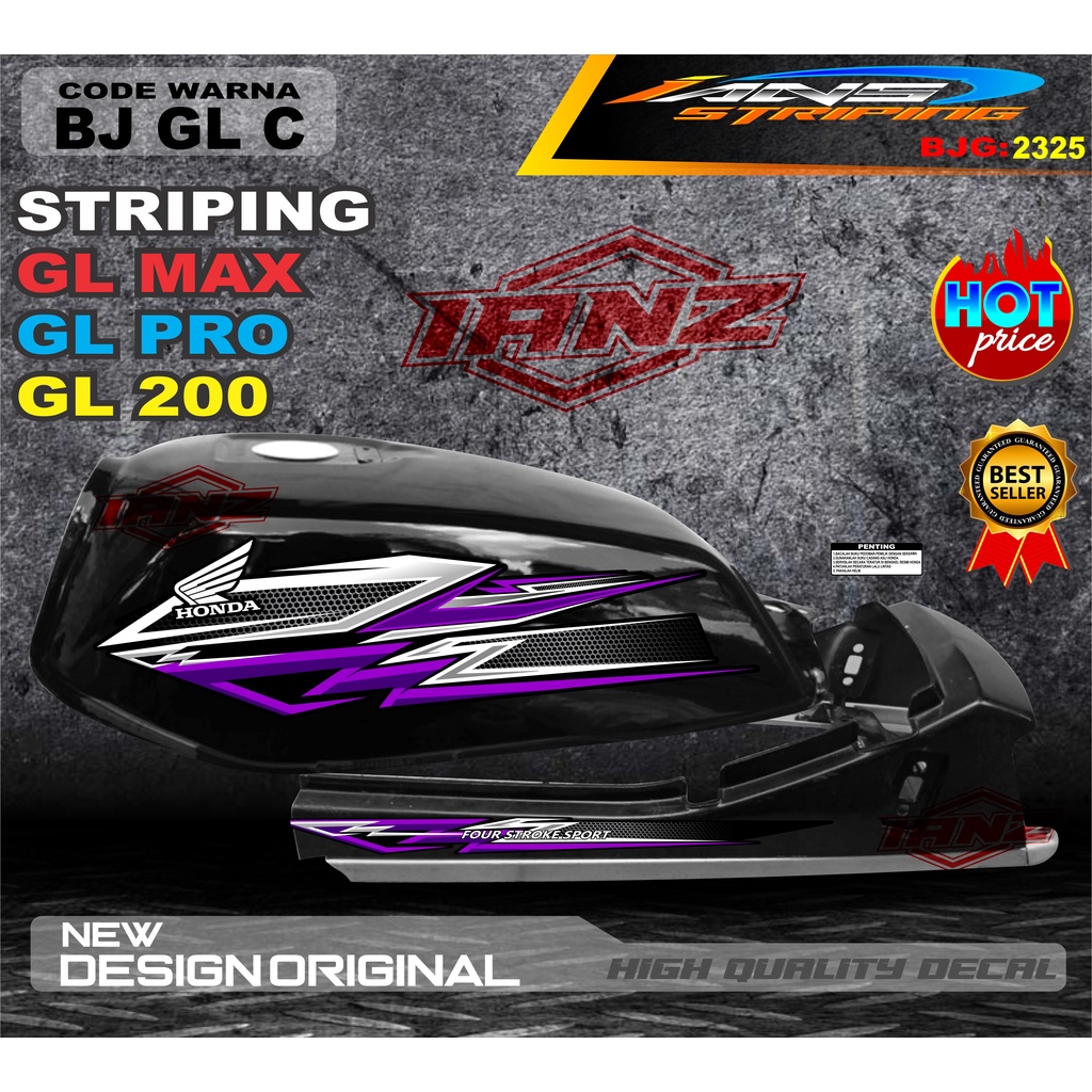 COD STRIPING GL MAX GL PRO TERBARU / VARIASI STIKER GL TERMURAH / COSTUM STRIPING GL MAX / STIKER MOTOR