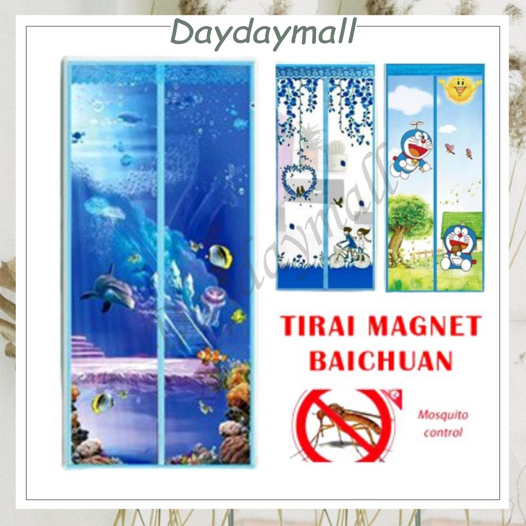 DD109 BAICHUAN Tirai Magnet Original Karakter Anti nyamuk