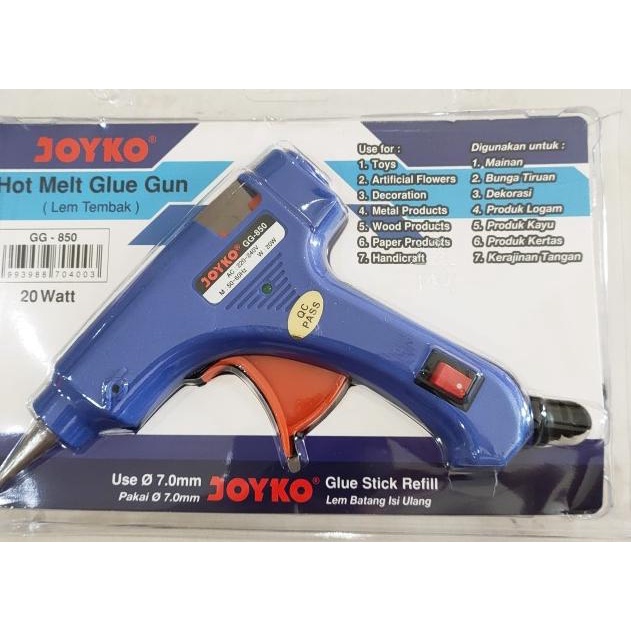 

▼ ALAT LEM TEMBAK / MESIN GLUE GUN JOYKO GG - 850 ( KECIL) ✺