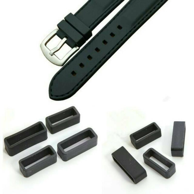 Ring Loop Karet / Rubber Tali Jam Tangan Watch Band Strap. Bagus dan tebal