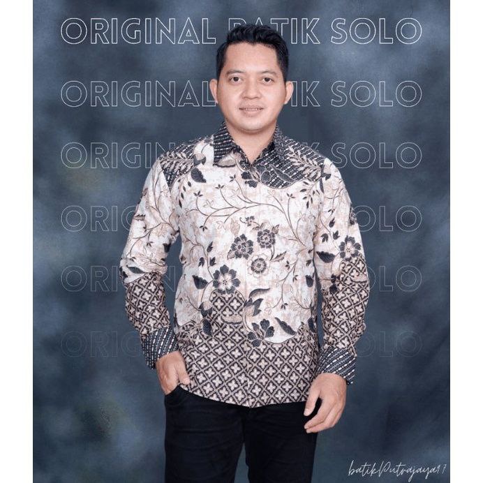 Kemeja Baju Batik Pria Lengan Panjang Slimfit Modern Premium BIMASENA1