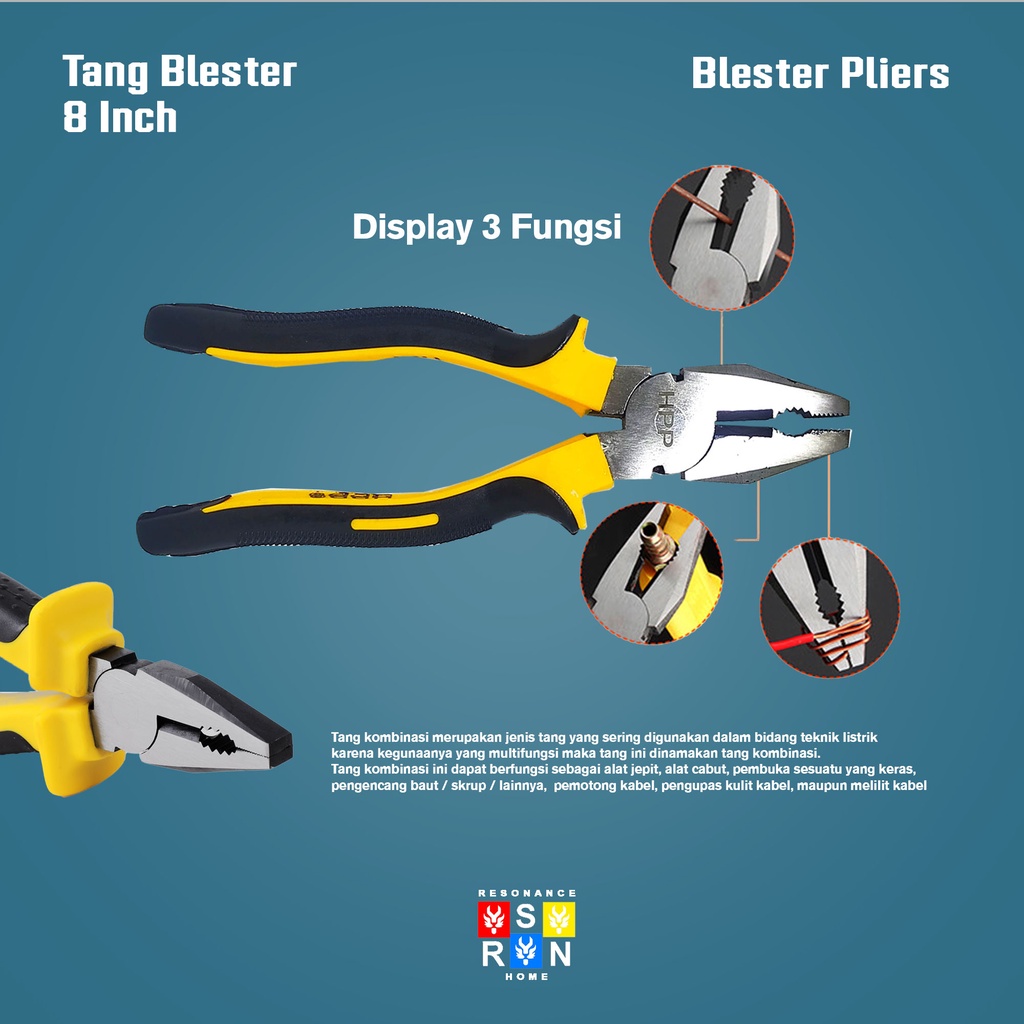 Tang Kombinasi 8 INCH Blester / Tang Combi 8 Inch Murah Rsonance Home