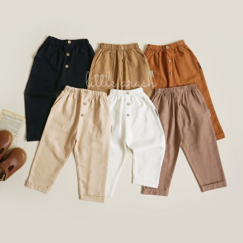 Domikado | Ayden Baggy Pants | Celana panjang anak bahan linen