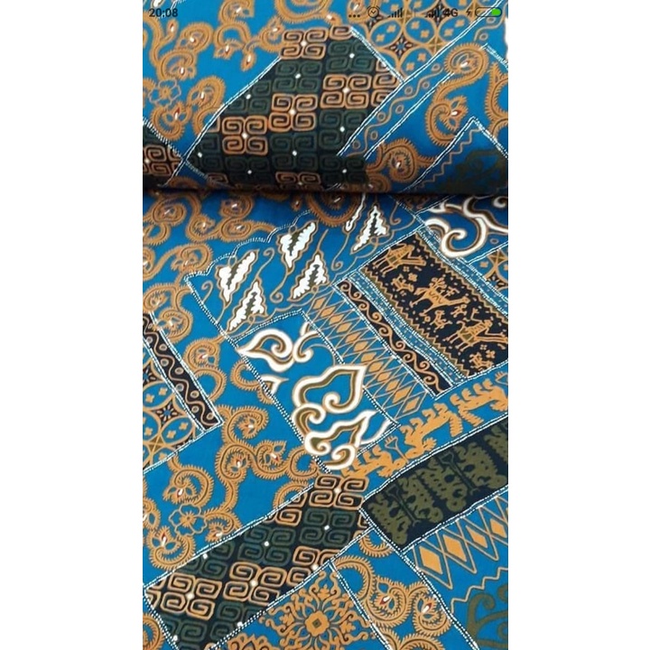 Kain Katun Batik Hijau Sarimbit Couple