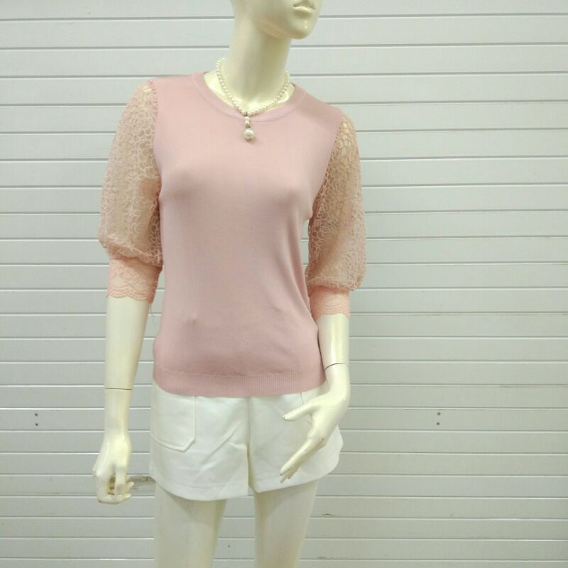 atasan Rajut renda import premium real pict