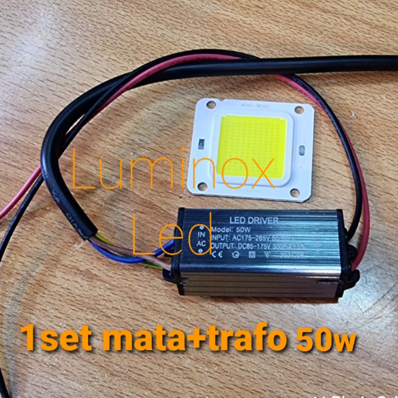 HWM trafo led pju cobra 50watt 50w driver sorot led 50 watt lampu cob led 50watt 6000k putih New