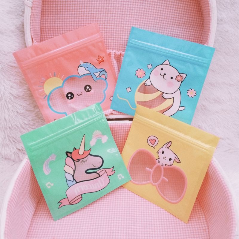 

Plastik pouch segel serbaguna motif kawaii.