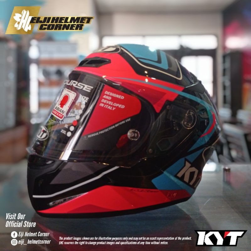 KYT TT Course Overtech Black Pink