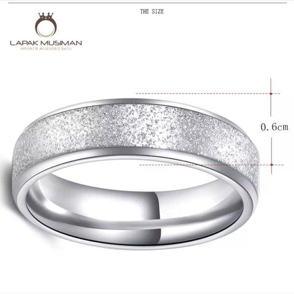 [Bayar di Tempat] CINCIN COUPLE SILVER TITANIUM ANTI KARAT SEUMUR HIDUP