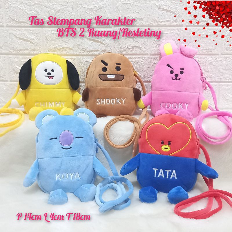 SLINGBAG BTS/TAS SELEMPANG BTS IMPORT/SELEMPANG BT21/TAS SLINGBAG ANAK CEWEK/TAS HP/DOMPET HANDPHONE