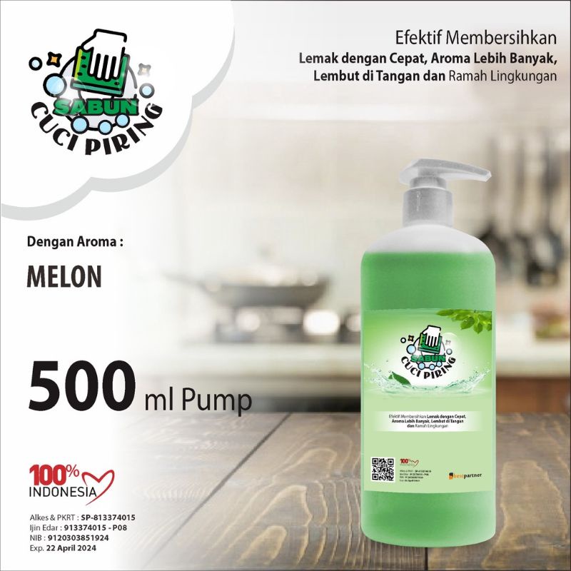 Sabun Cuci Piring Aneka Aroma Buah kemasa pump 500 ml