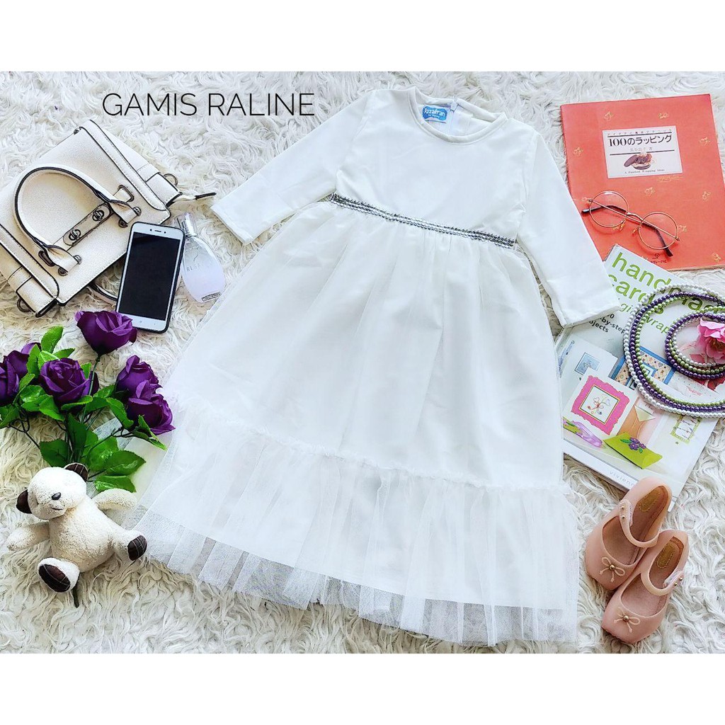 GAMIS RAMPEL/ GAMIS RALINE WARNA PUTIH